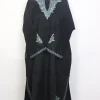 Abeer Black Kashmiri Hand Sozni Pheran in Raffal Wool