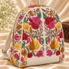 Afifa Kashmiri White Backpack with Aari Embroidery