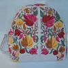 Afifa Kashmiri White Backpack with Aari Embroidery