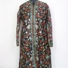Afsheen Black Silk Kashmiri Jaal Aari Embroidered Long Coat