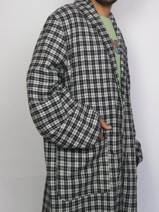 Tweed Handloom Kashmiri Mens Ahsan Bathrobe Gown - Image 3