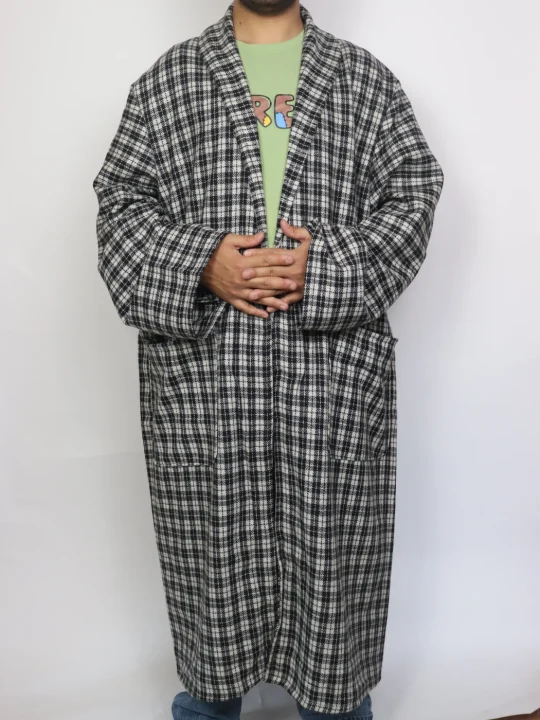 Tweed Handloom Kashmiri Mens Ahsan Bathrobe Gown - Image 2