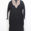 Ajwa Kashmiri Girls Pheran with Aari Work in Cashmilon Wool Black(12 to 13Y)