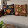 Aleena Kashmiri Handmade Chain Stitch Silk Thread Cushion Cover | Set of 2 | 12*12inches