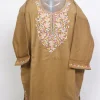 Aleezay Cashmilon Wool Kashmiri Girls Pheran With Aari Work In Brown(4 to 5Y)