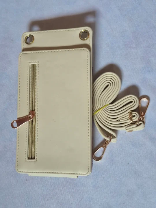 Aaliya Kashmiri Cream White Mobile And Card Sling Bag with Aari Embroidery - Image 2