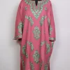 Anabia Kashmiri Cashmilon Wool Boothi Aari Embroidered  Pink Pheran