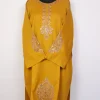 Kashmiri Pheran With Mustard Botte Tilla Embroidery In Raffal Wool | Anaya