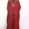 Arafah Kashmiri Jaal Design Hand Sozni Pheran in Premium Count Wool