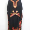 Areeha Kashmiri Cashmilon Wool Aari Embroidery Pheran Black