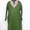 Asma Kashmiri Girls Pheran in Green Cashmilon Wool with Aari Work(12 to 13Y)
