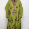Awleen Kashmiri Green Boothidar Aari Work Pheran in Raffal Wool