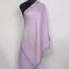 Azra Light Lavender Kashmiri Hand Sozni Stole in Polywool