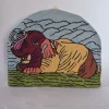 Badiha Kashmiri Handmade Elephant Chain Stitch Wool Thread Tea Cozy