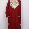 Banafsha Kashmiri Aari Embroidered Maroon Cashmilon Pheran