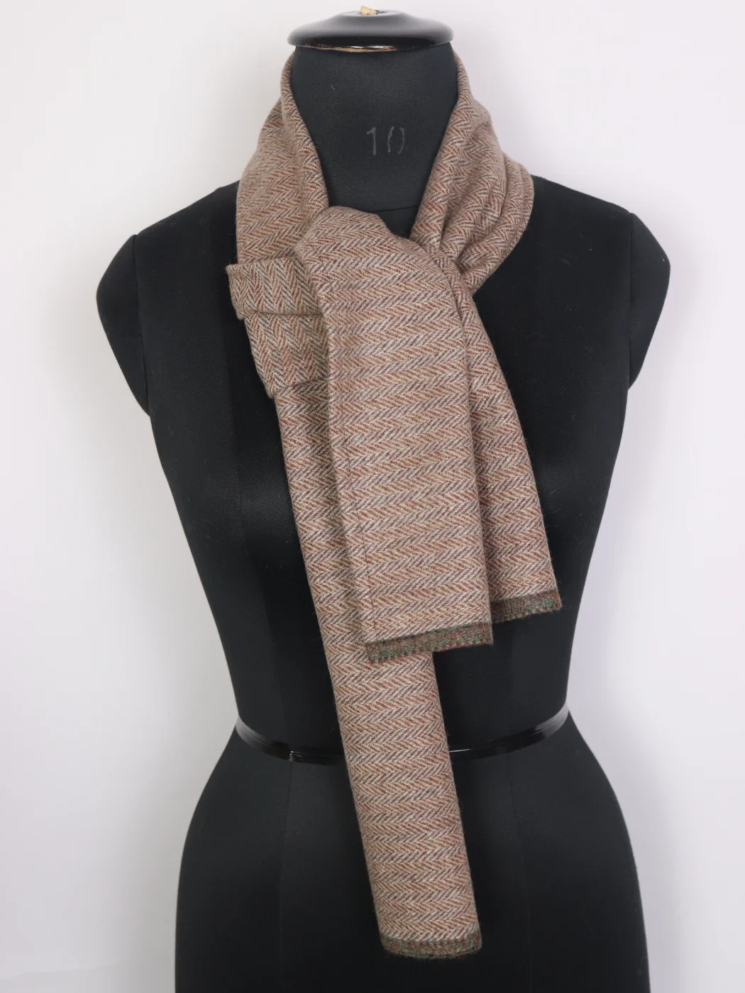 Beige Kashmiri Handloom Tweed Unisex Muffler Zehraan - Image 2