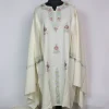 Fariyal Kashmiri Pheran 3 Pc Set In Cashmilon wool With Aari Work | Cream