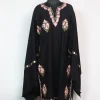 Black Kashmiri Pheran 3 Pc Set In Cashmilon wool With Aari Work | Shumaila