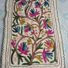 Gul-e-Afreen Hand Embroidered Namda Rug – Pink Floral Vine Design | 3×2 ft