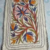 Gulrang Sadaf Hand Embroidered Namda Rug – Purple & Orange Floral Design | 3×2 ft