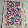 Gulshan-e-Noor Hand Embroidered Namda Rug – Pink & Blue Floral Design | 3×2 ft