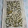 Gulshan-e-Sabz Hand Embroidered Namda Rug – Peacock Floral Design | 3×2 ft