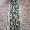 Hand Embroidered Kashmiri Namda Runner with Blue Floral Vine Design – 6x2