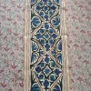 Hand Embroidered Kashmiri Namda Runner with Geometric Floral Motifs and Blue Threadwork -6x2