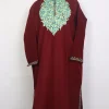 Haniya Aari Embroidered Kashmiri Cashmilon Maroon Pheran
