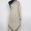 Haya Kashmiri Hand Sozni Embroidered Beige Stole