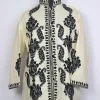 Hina Kashmiri Cream Cashmilon Wool Short Aari Embroidery Coat