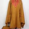 Hoor Kashmiri 3PC Yellow Pheran Set Raffal Wool Hand Sozni Paper Machie Style