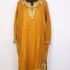 Rooh Yellow Kashmiri Pheran Cashmilon Wool Aari Embroidery