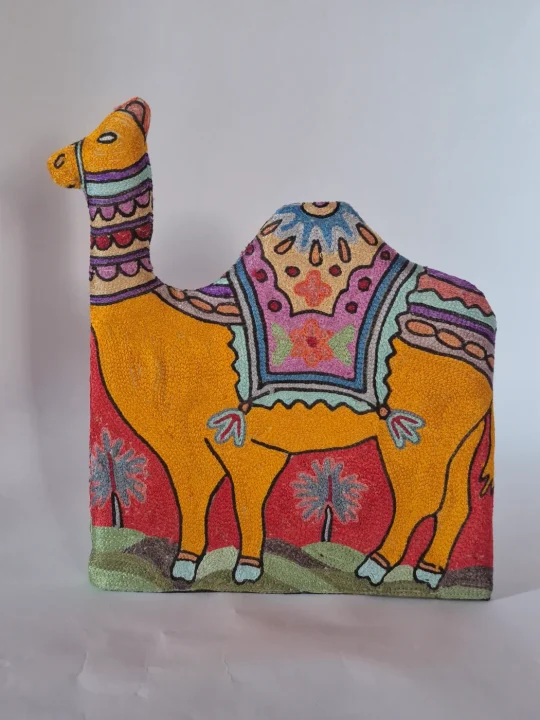 Iffah Kashmiri Handmade Camel Chain Stitch Silk Thread Tea Cozy