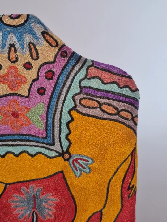 Iffah Kashmiri Handmade Camel Chain Stitch Silk Thread Tea Cozy - Image 2