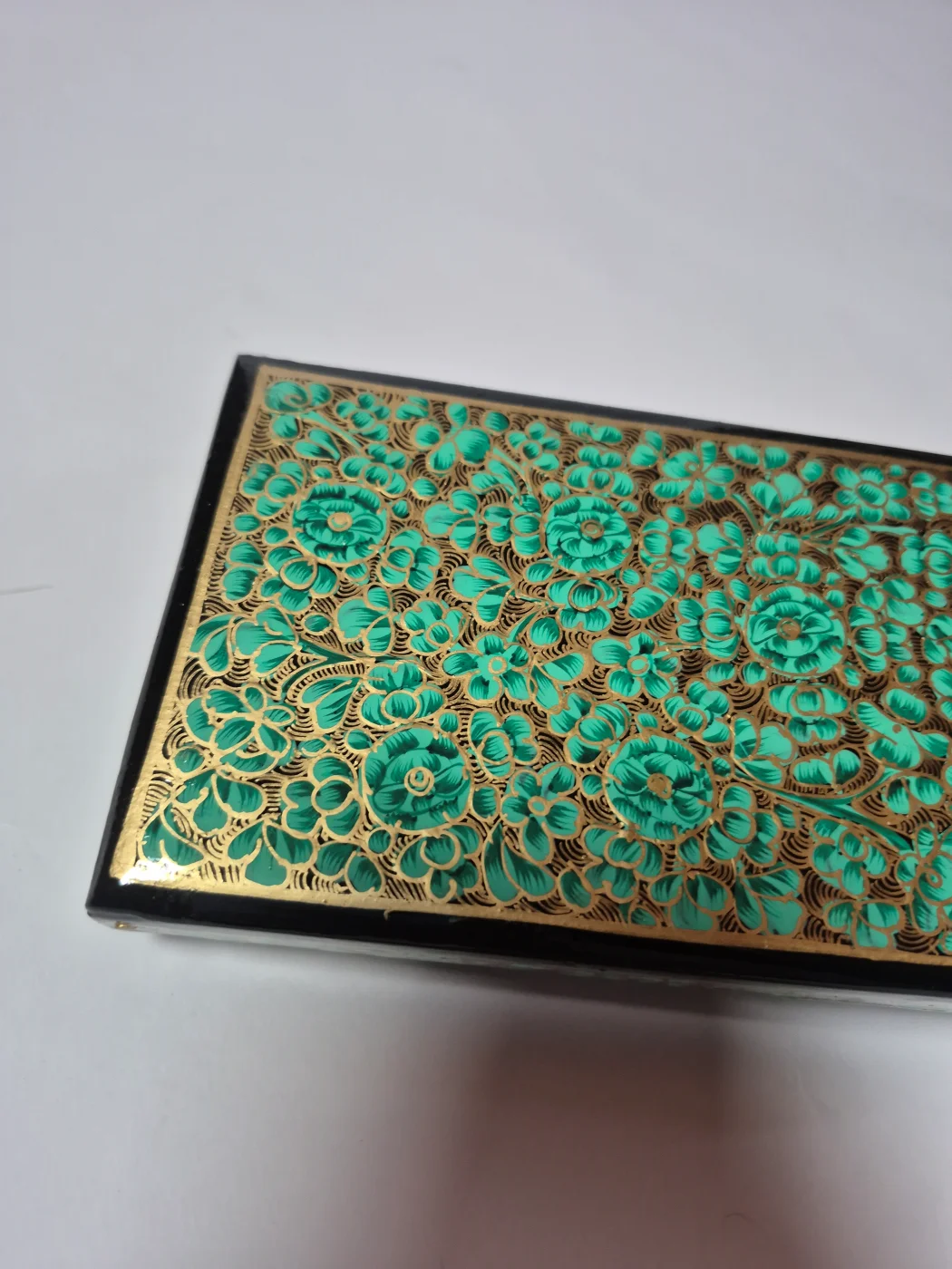 Inara Kashmiri Paper Mache Flat Meter Box 7x4 inches - Image 3