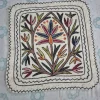 Kashmiri Gulshan 2-Ft Square Handmade Namda Rug With Embroidery