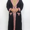 Kashmiri Cashmilon Wool Siyah Gown for Men | Bathrobe with Aari Work