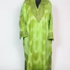 Kashmiri Tie-n-Dye Pheran In Cashmilon Wool For Women Fiza With Aari Embroidery