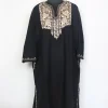 Kashmiri Pheran In Black Cashmilon Wool For Women With Aari Work Hina