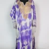 Kashmiri Tie-n dye Pheran In Cashmilon Wool for Women Yousmarg With Zari Work