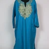 Kashmiri Tie-n Dye Pheran In Cashmilon Wool for Women With Zari Embroidery Aharbal