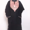 Black Kashmiri Farhana Cashmilon Pheran For Women With Aari Embroidery