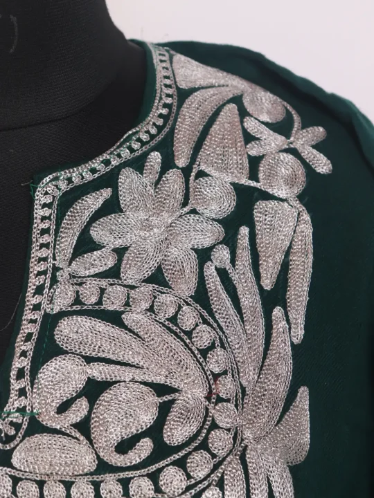 Kashmiri Cashmilon Pheran for Women Noorbagh with Zari Embroidery - Image 3