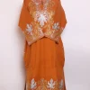 Nishat Kashmiri Cashmilon Mustard Pheran for Women With Zari Embroidery