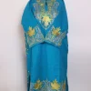 Kashmiri Cashmilon Tabu Blue Pheran for Women With Zari Embroidery