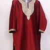 Kashmiri Girls Maroon Pheran With Tilla Zari Work In Holland Velvet Parveen (6 to 7Y)
