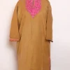 Mirha Kashmiri Girls Pheran in Brown Cashmilon Wool with Aari Work