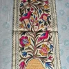 Kashmiri Hand Embroidered Namda Runner with Birds & Floral Motifs | 4x2 ft