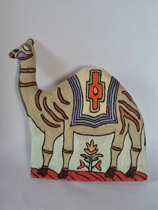 Erisha Kashmiri Handmade Camel Chain Stitch Silk Thread Tea Cozy